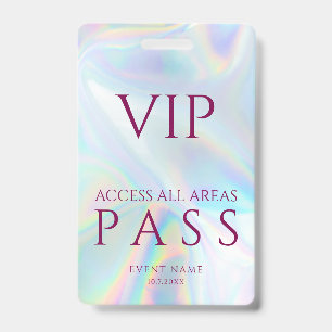 Badge Passeport Tout Accès Holographique VIP Festival su