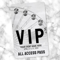 Passeport Tout Accès Noir Blanc VIP