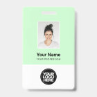 Pastel Green Employé Photo, Code Barre, Nom