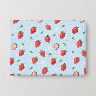 Badge Pastel Strawberry Dreams Motif sans couture