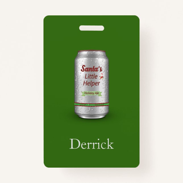 Badge Père Noël Little Helper Division des ventes sur me (Devant)