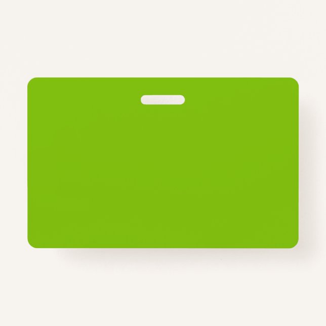 Badge Perroquet massif de couleur claire vert citron (Devant)