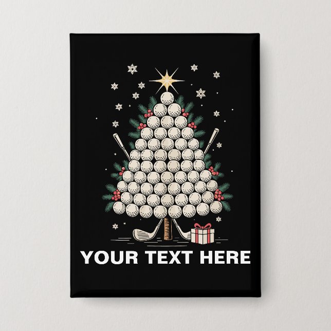 Badge Personalized Golf Christmas Tree Equipment Family (Recto)