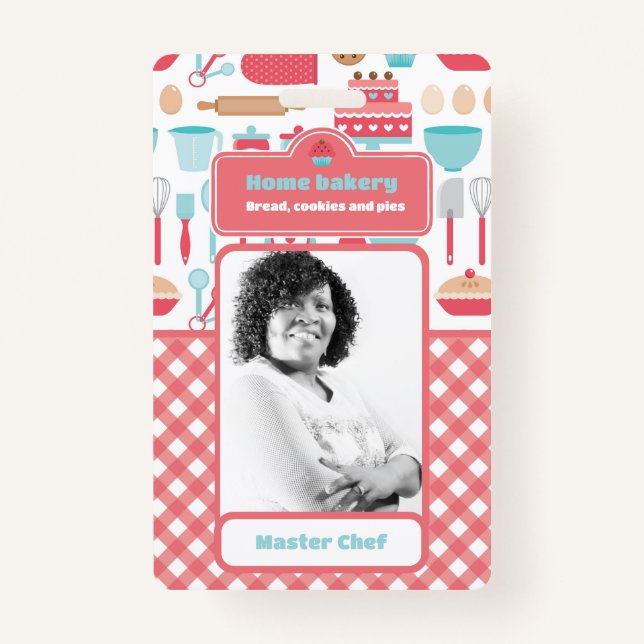 Badge Personnalisable Accueil Boulangerie Professionnell (Devant)