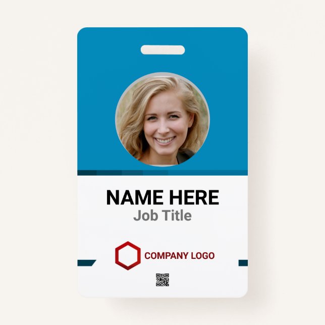 Badge Personnalisation ultime : Logo photo de l'employé  (Devant)