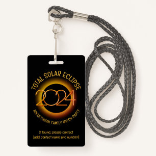 Badge Personnalisé 2024 TOTAL SOLAR ECLIPSE Lost Child G