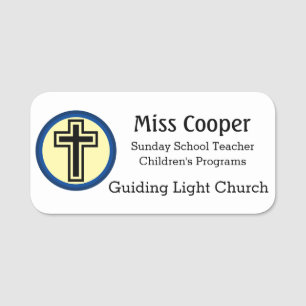 Badge personnalisé avec croix ou votre logo pour é