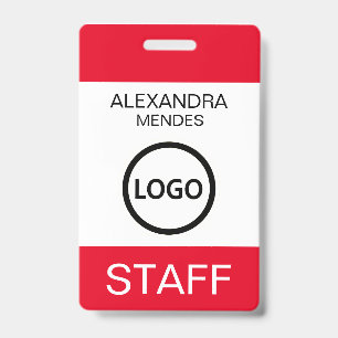 Badge Personnalisé avec Logo pour le Personnel d'É