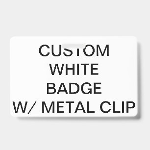 Badge personnalisé avec pince métallique