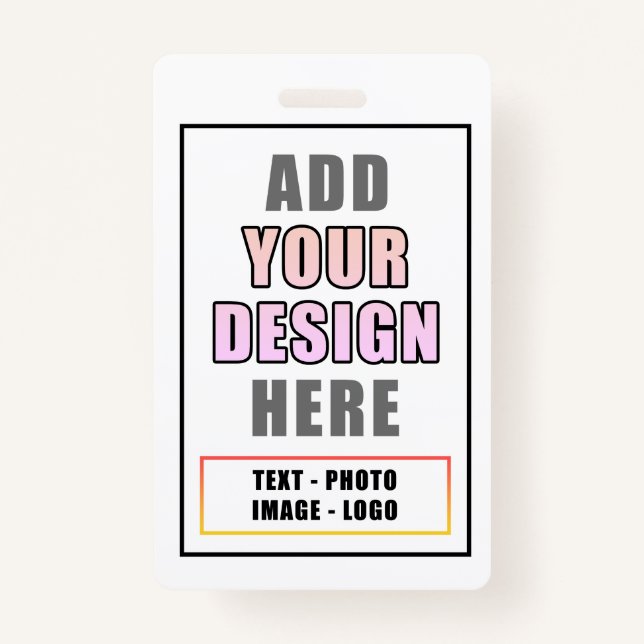 Badge personnalisé d'identité d'événement Office p (Devant)