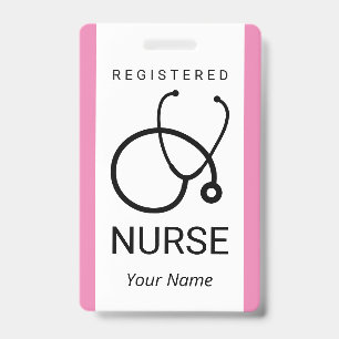 Badge personnalisé d'infirmière avec image de stét