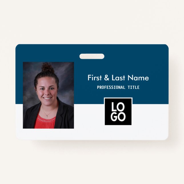 Badge Personnalisé Employé Photo ID Société Personnalisé (Devant)