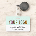 Badge personnalisé en plastique rigide avec enroul