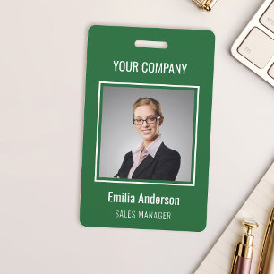 Badge personnalisé pour entreprise avec nom et pho