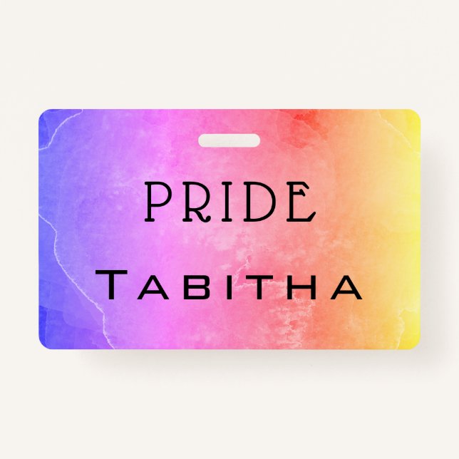 Badge personnalisé PRIDE Rainbow Multicolor person (Dos)