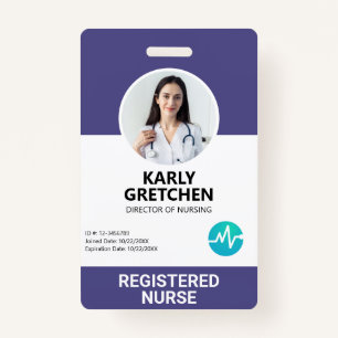 Badge Personnalisée Numéro photo de l'employé de l'hôpit
