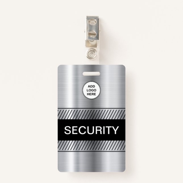 Badge Personnel de la sécurité du logo de l'entreprise (Devant avec clip)