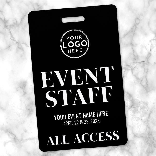 Badge Personnel de l'événement Logo All Access (Logo All Access Event Staff Badge )