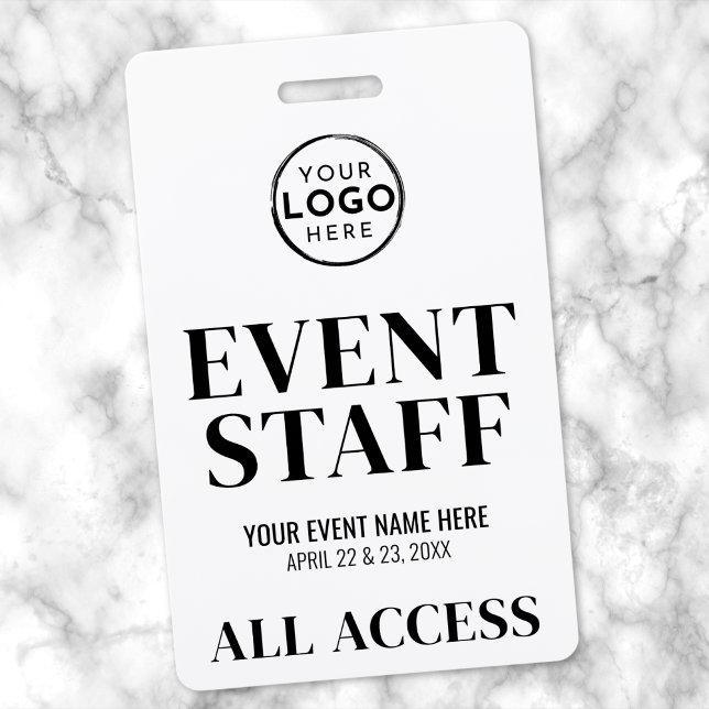 Badge Personnel de l'événement Logo All Access (Logo All Access Event Staff Badge)