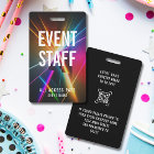 Personnel d'événement personnalisé Code QR de pass