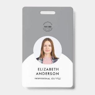 Badge personnel professionnel minimaliste personnalisé