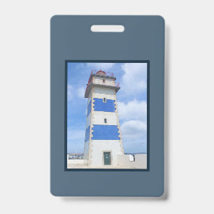 Badge Phare à l'aquarelle