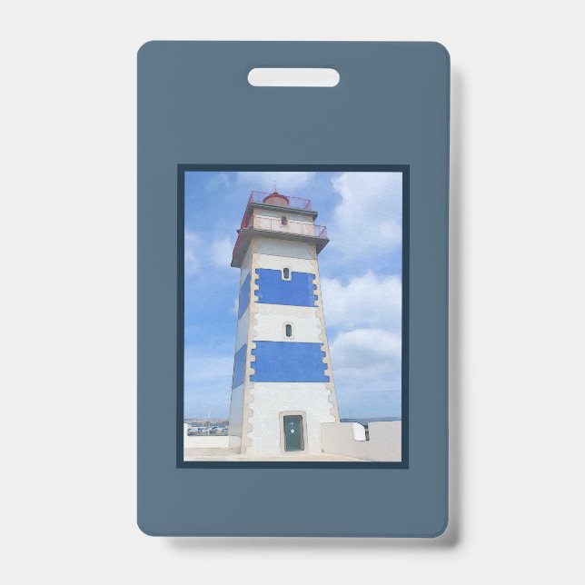 Badge Phare à l'aquarelle (Avant)