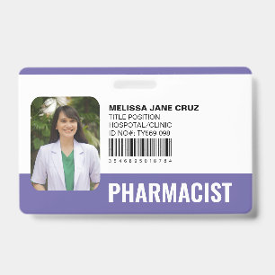 Badge Pharmacien du personnel médical hospitalier person