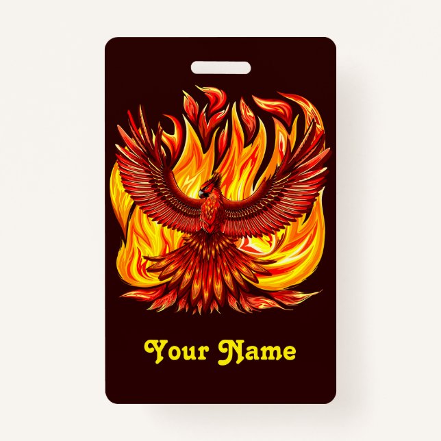 Badge Phoenix mythologique immortelle Créature (Devant)