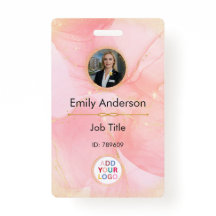 Badge photo avec logo pour les employés d'entrepri