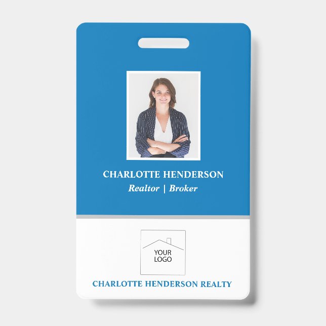 Badge photo Blue Professional Real Estate Agent (Front)