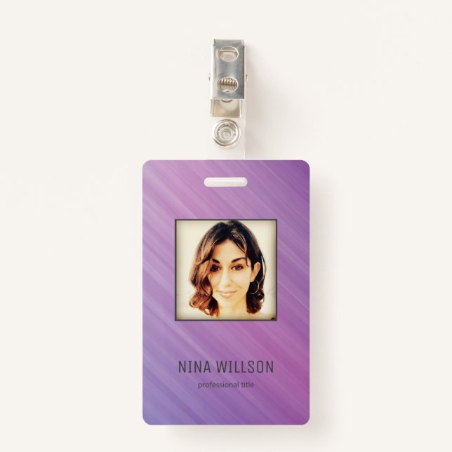 Badge Photo Business ID sur les bandes (Devant avec clip)