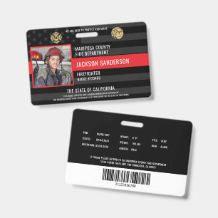 Badge Photo de la carte d'identité de l'employé du servi