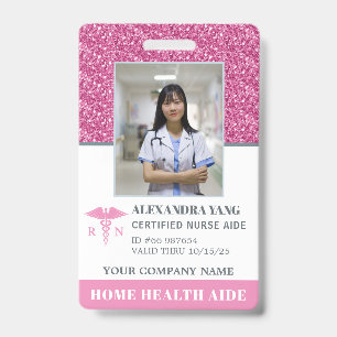 Badge Photo de l'aide médicale à domicile de l'infirmi
