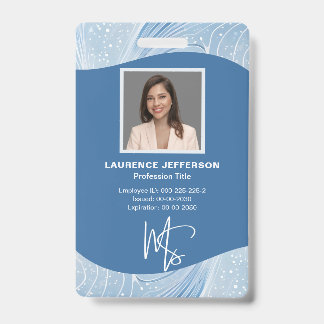Badge Photo de l'employé client, Code Qr, Logo, Nom