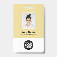 Photo de l'employé en crème personnalisée, code-ba