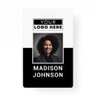 Photo de l'employé personnalisé Logo de l'entrepri