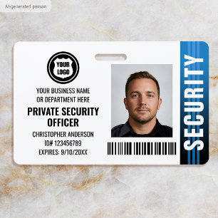 Badge Photo de logo de carte d'identité d'agent de sécur