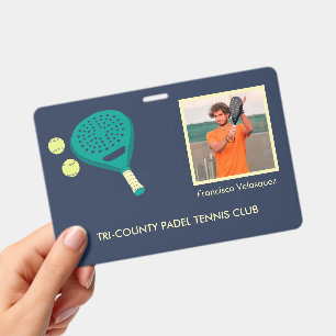 Badge Photo de membre du club de sport de tennis Padel