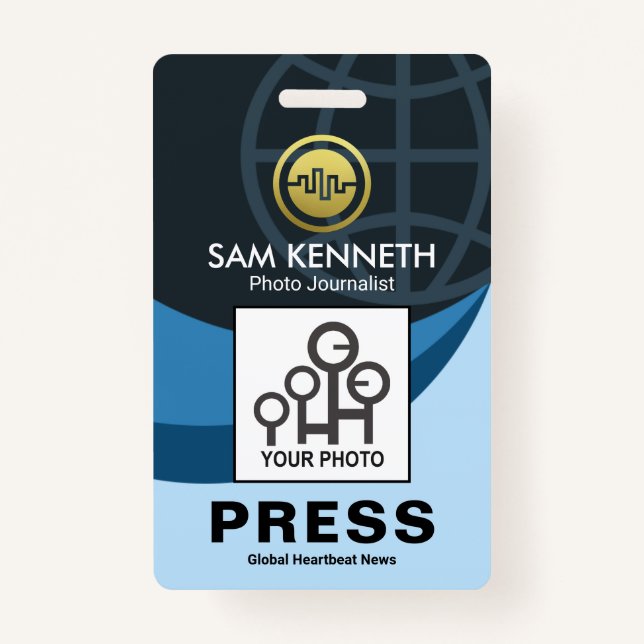 Badge Photo de presse de Global Blue Waves (Devant)