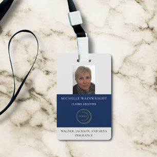 Badge Photo d'employé Ajoutez votre logo d'entreprise