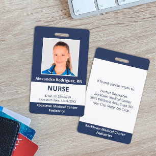 Badge Photo d'employé personnalisé Carte d'identité médi