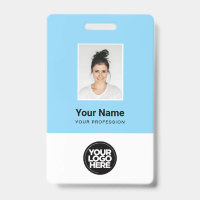 Photo d'employé personnalisé, Code Qr, Logo, Nom