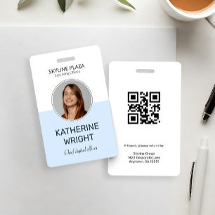 Badge Photo d'employé personnalisée ID Nom rond