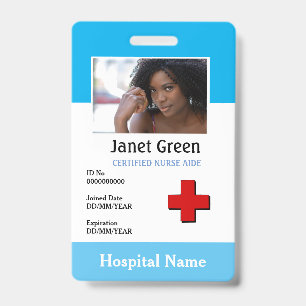 Badge Photo d'employé personnalisée infirmière docteur n