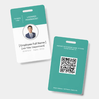 Badge photo d'identification du personnel de pharm