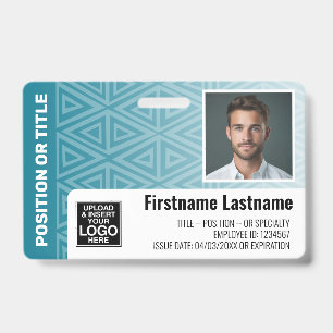 Badge Photo d'identité de l'employé - tribal moderne, co