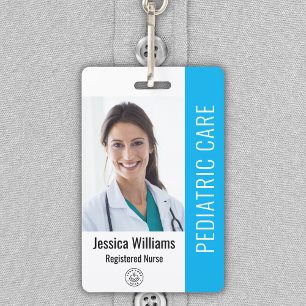 Badge Photo d'identité d'employé avec détails personnali