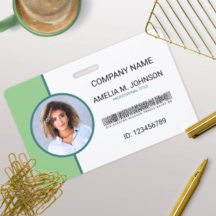 Badge photo d'identité d'employé d'entreprise