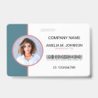 Badge photo d'identité d'employé d'entreprise